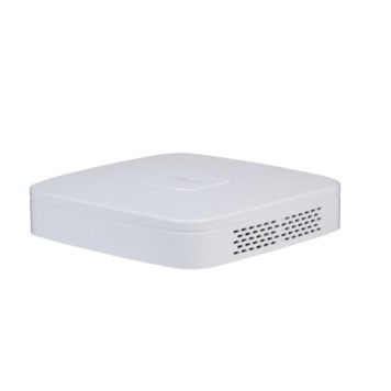 Видеорегистраторы DAHUA DHI-NVR2104-P-I2 4-канальный IP-видеорегистратор с PoE, 4K и H.265+, видеоаналитика, входящий поток до 80Мбит/с, 1 SATA III до 10Тбайт