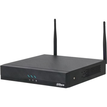 Видеорегистраторы DAHUA DHI-NVR2104HC-W 4-канальный IP-видеорегистратор H.265+ c W-Fi и ИИ  до 80Мбит/с;  1 SATA III до 20Тбайт;  1 HDMI, 1 VGA;  1 RJ45 100Мбит/с, Wi-Fi 2.4ГГцвидеоаналитика