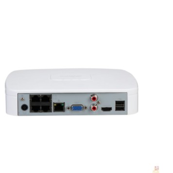 Видеорегистраторы DAHUA DHI-NVR2104-P-4KS3 4-канальный IP-видеорегистратор с PoE, 4K и H.265+, ИИ Входящий поток до 80Мбит/с накопители: 1 SATA III до 20Тбай видеоаналитика (все кн): SMD Plus; видеоаналитика с камер -1