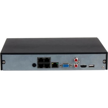 Видеорегистраторы DAHUA DHI-NVR2104HS-P-I2 4-канальный IP-видеорегистратор с PoE, 4K и H.265+, видеоаналитика, входящий поток до 80Мбит/с, 1 SATA III до 10Тбайт-1