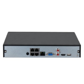 Видеорегистраторы DAHUA DHI-NVR2104HS-P-4KS3 4-канальный IP-видеорегистратор с PoE, 4K и H.265+, видеоаналитика, входящий поток до 80Мбит/с, 1 SATA III до 20Тбайт-1